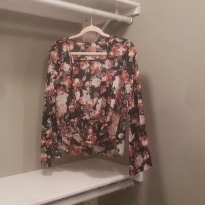 Sheer floral top